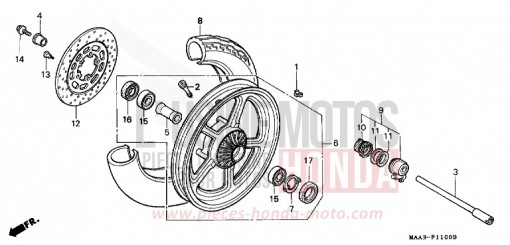 VORDERRAD (VT1100C) VT1100CS de 1995